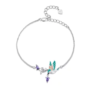 (image pour) Bracelet style Pandora avec martin-pêcheur - BSB126