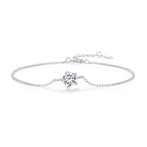 (image pour) Bracelet Étincelant en Moissanite de Style Pandora - MSB001
