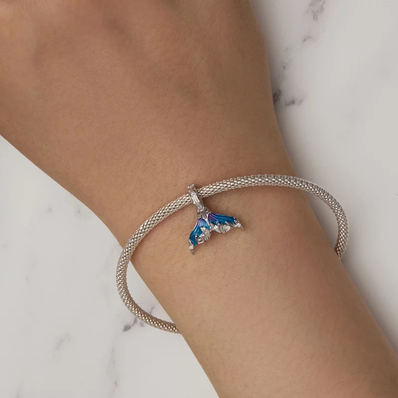 (image pour) Charm de queue de sirène de style Pandora - BSC876 - Afficher 6