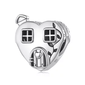 (image pour) Charm de style Pandora en forme de cœur de maison - BSC871