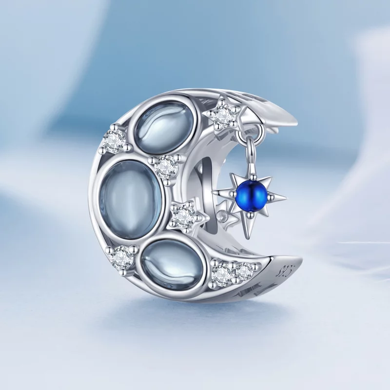 (image pour) Charm de style Pandora en forme de lune - BSC872 - Afficher 2