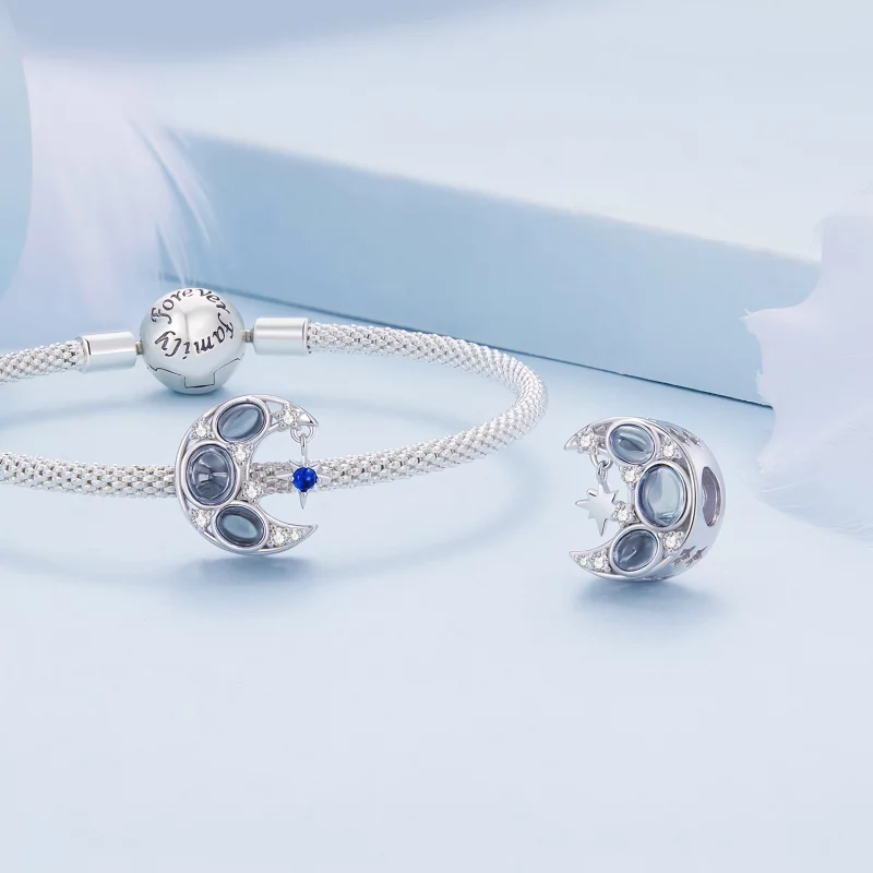 (image pour) Charm de style Pandora en forme de lune - BSC872 - Afficher 4