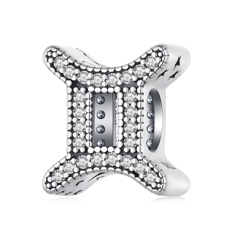 (image pour) Charm de style Pandora pour le signe astrologique des Gémeaux - SCC2516-3
