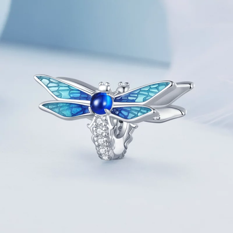 (image pour) Charm délicat de libellule de style Pandora - BSC859 - Afficher 2