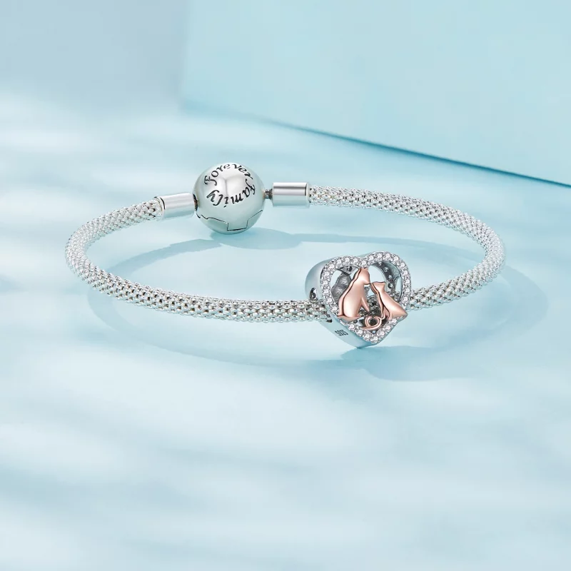 (image pour) Charm Pandora Style Bisou au Chat - SCC2517 - Afficher 5