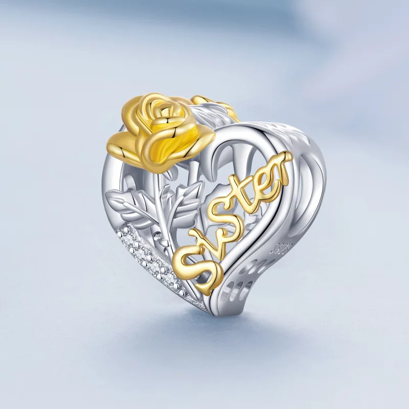 (image pour) Charm Pandora Style Sœurs - BSC841 - Afficher 2