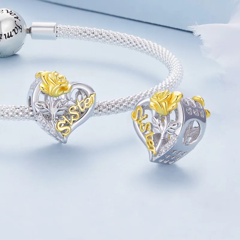 (image pour) Charm Pandora Style Sœurs - BSC841 - Afficher 4