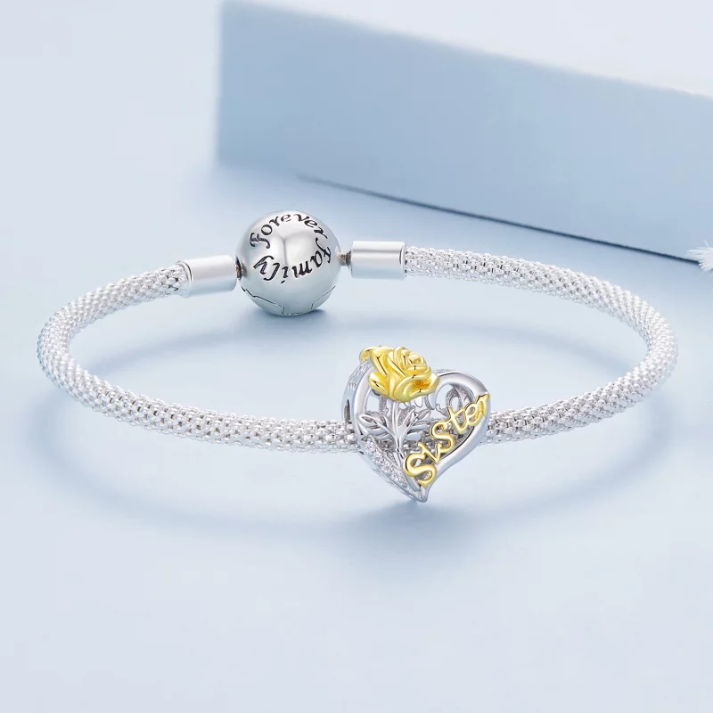(image pour) Charm Pandora Style Sœurs - BSC841 - Afficher 5