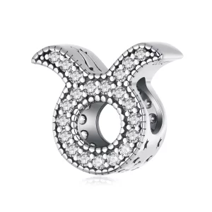 Charm Pandora Style Taureau Chanceux du Zodiaque - SCC2516-2 (image pour) Charm Pandora Style Taureau Chanceux du Zodiaque - SCC2516-2