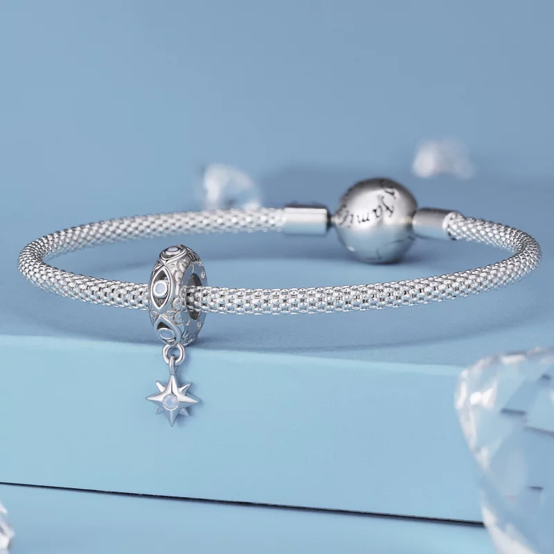 (image pour) Charm Pandora Style à Étoile d' - Afficher 3