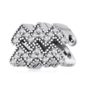 (image pour) Charme Pandora Style du signe du zodiaque du Verseau - SCC2516-12