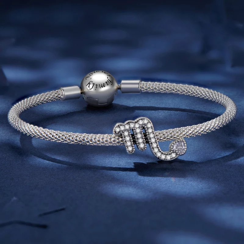 (image pour) Charme style Pandora Signe du zodiaque Scorpion chanceux - SCC2516-8 - Afficher 5