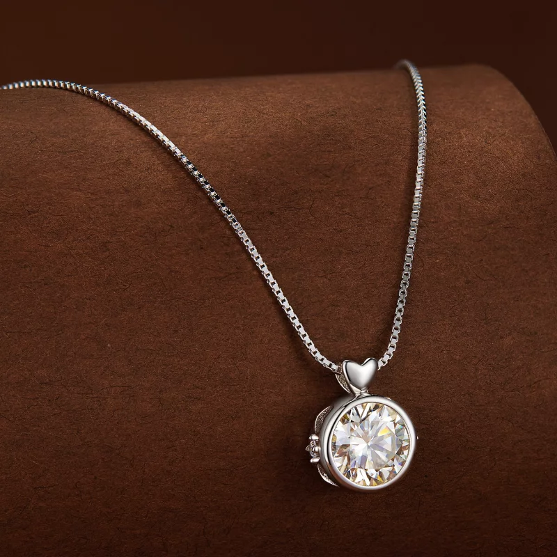 (image pour) Collier de style Pandora avec 1 carat de Moissanite - MSN013 - Afficher 2