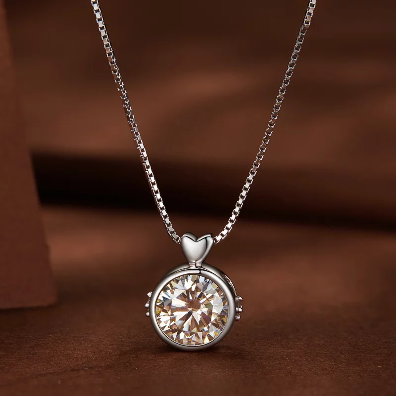 (image pour) Collier de style Pandora avec 1 carat de Moissanite - MSN013 - Afficher 3