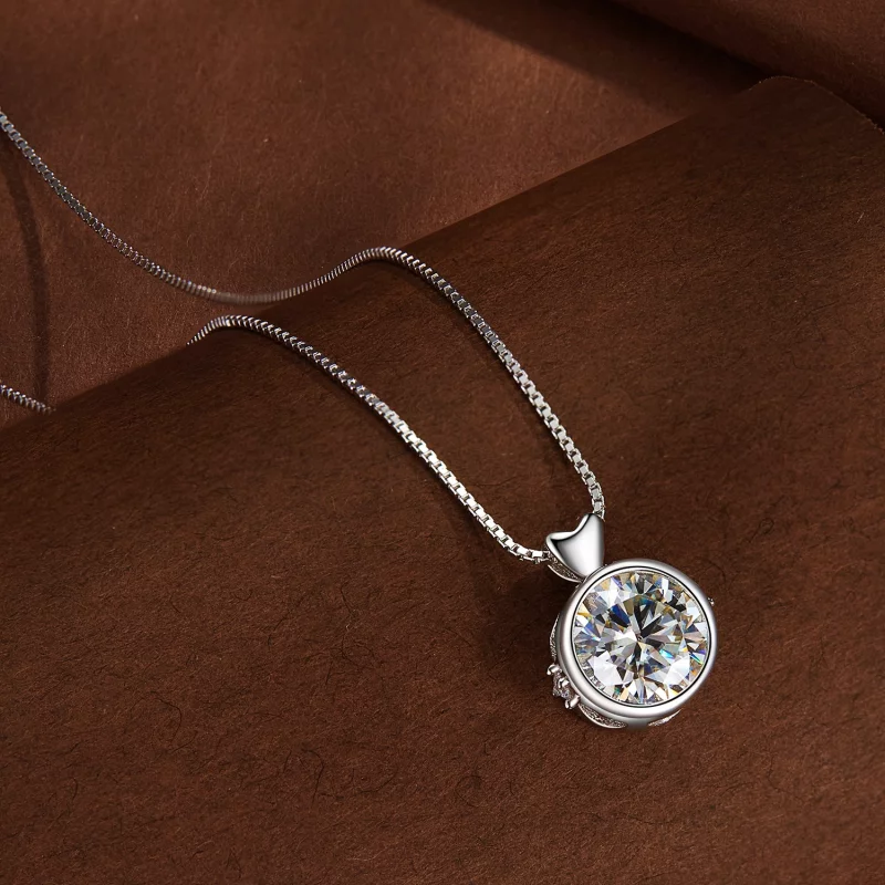 (image pour) Collier de style Pandora avec 1 carat de Moissanite - MSN013 - Afficher 4