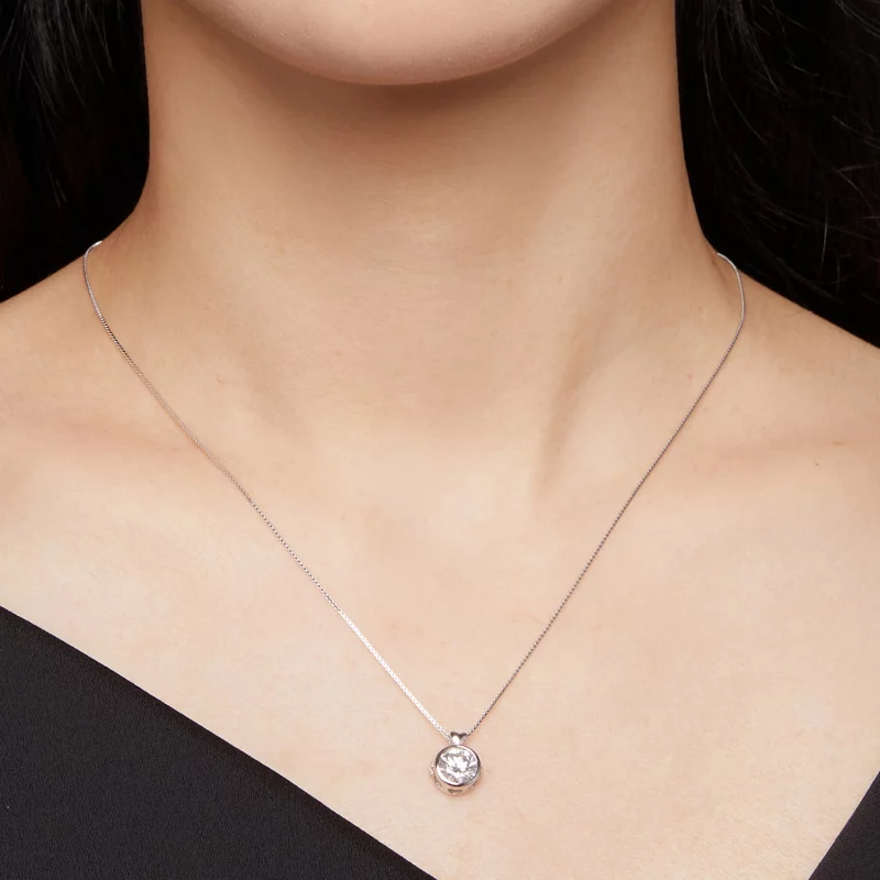 (image pour) Collier de style Pandora avec 1 carat de Moissanite - MSN013 - Afficher 5