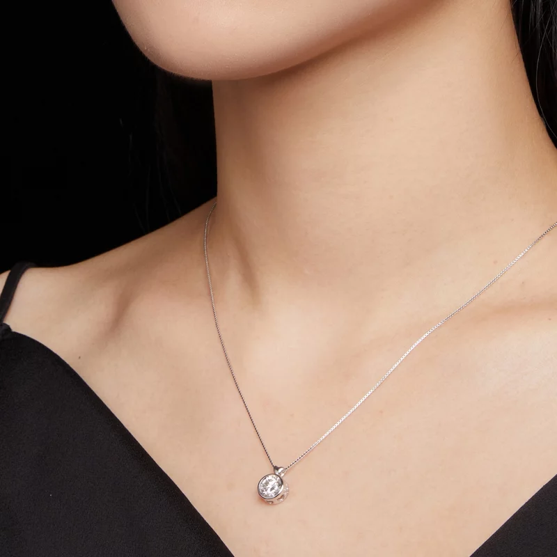 (image pour) Collier de style Pandora avec 1 carat de Moissanite - MSN013 - Afficher 6