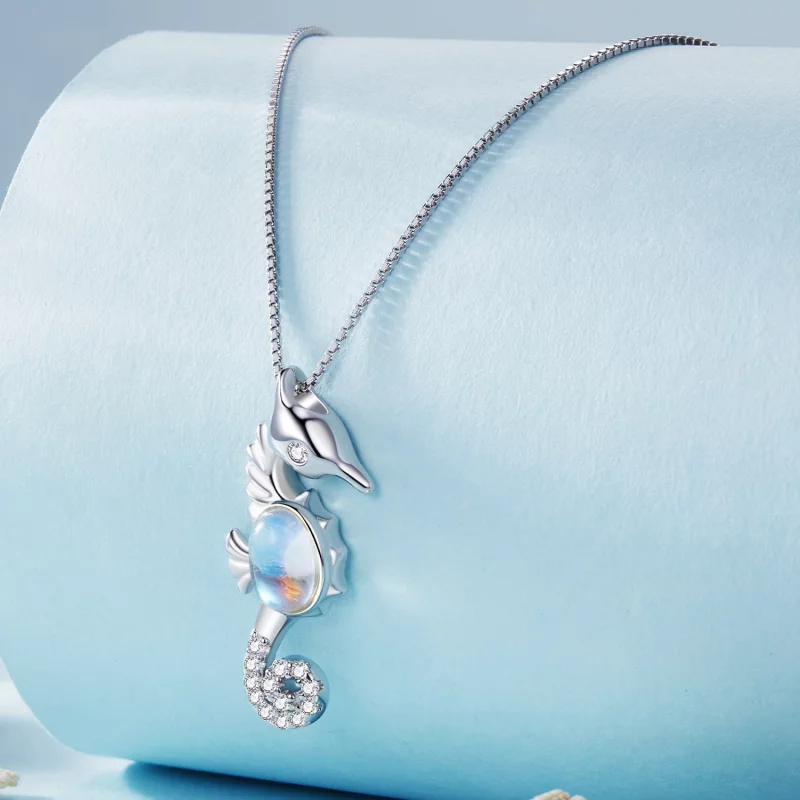 (image pour) Collier de style Pandora avec hippocampe - BSN332 - Afficher 2