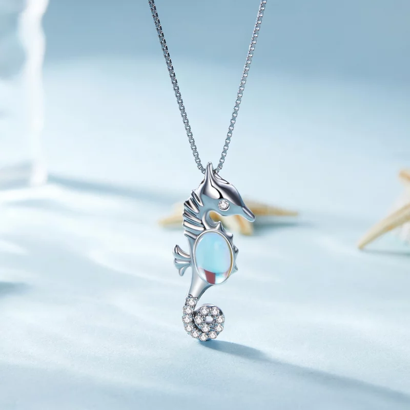 (image pour) Collier de style Pandora avec hippocampe - BSN332 - Afficher 3