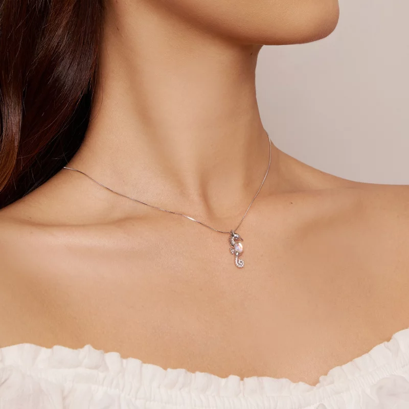 (image pour) Collier de style Pandora avec hippocampe - BSN332 - Afficher 6