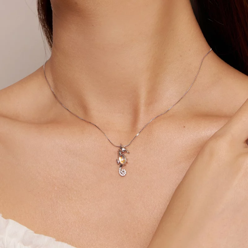 (image pour) Collier de style Pandora avec hippocampe - BSN332 - Afficher 7
