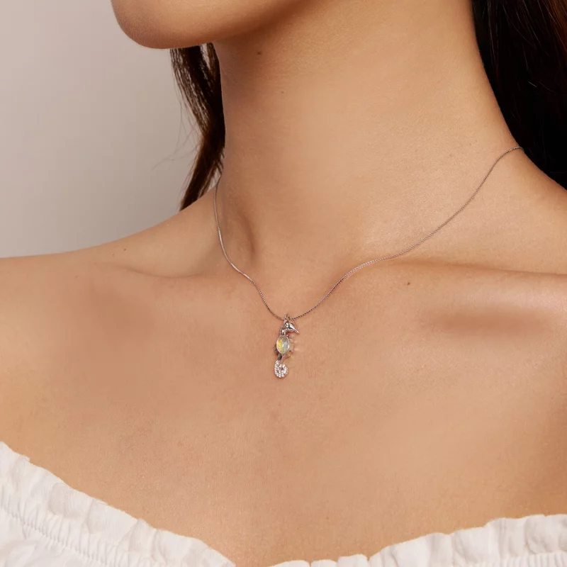 (image pour) Collier de style Pandora avec hippocampe - BSN332 - Afficher 8