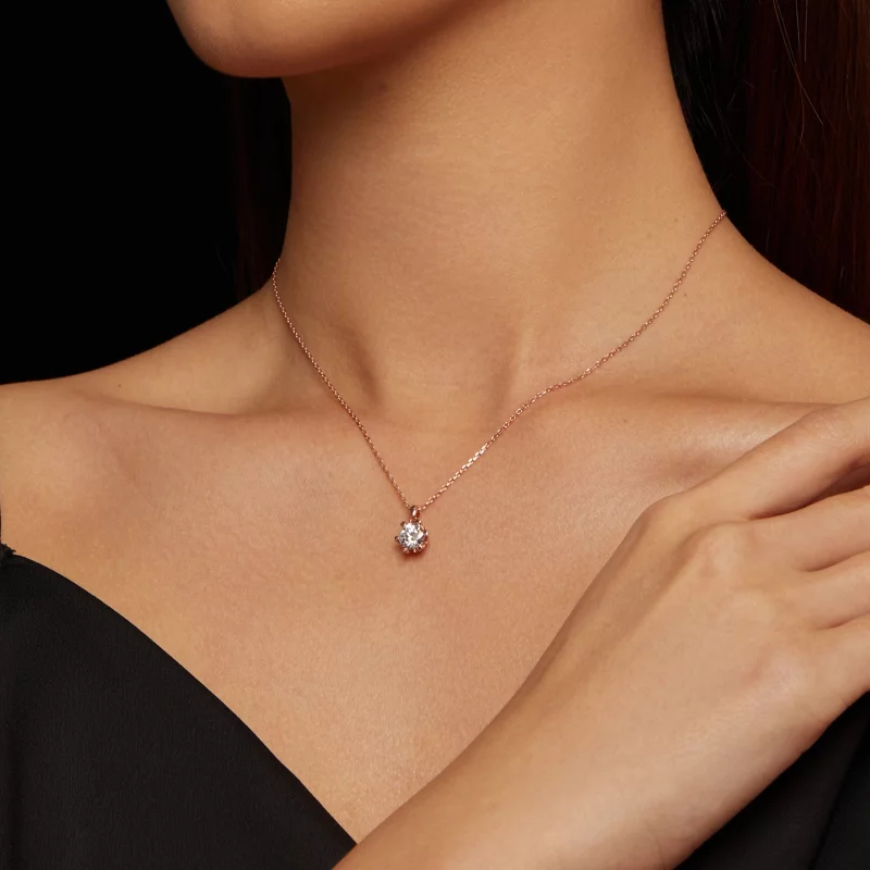 (image pour) Collier de style Pandora avec Moissanite de luxe - MSN006-C - Afficher 6