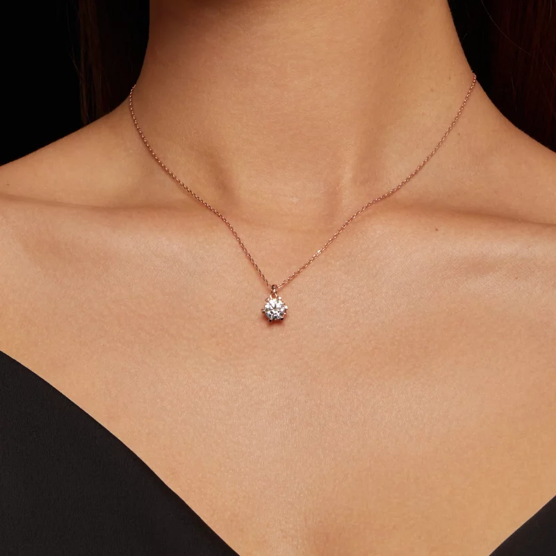 (image pour) Collier de style Pandora avec Moissanite de luxe - MSN006-C - Afficher 7