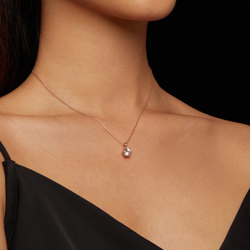 (image pour) Collier de style Pandora avec Moissanite de luxe - MSN006-C - Afficher 8