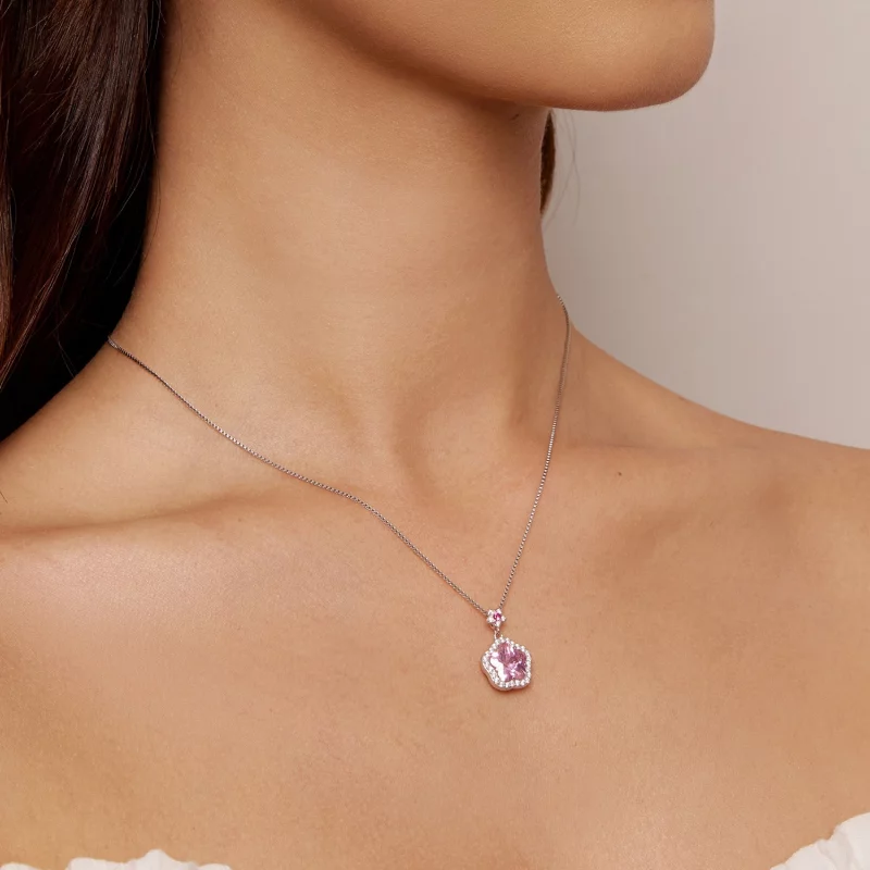 (image pour) Collier de style Pandora avec petite fleur - BSN329 - Afficher 5