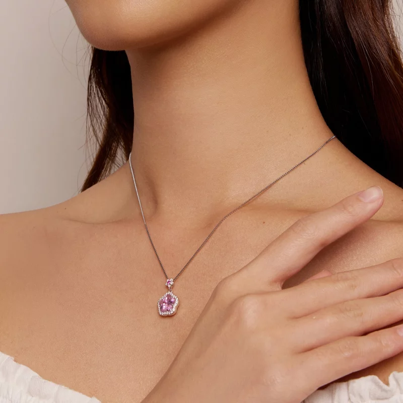 (image pour) Collier de style Pandora avec petite fleur - BSN329 - Afficher 7