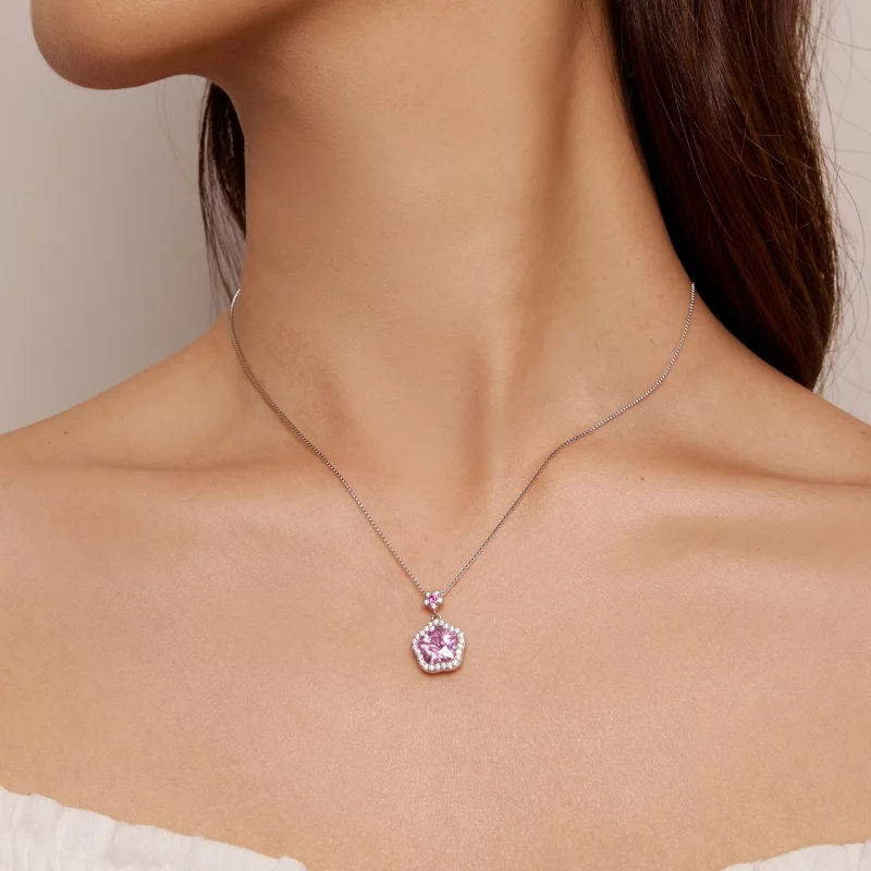(image pour) Collier de style Pandora avec petite fleur - BSN329 - Afficher 8