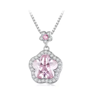 (image pour) Collier de style Pandora avec petite fleur - BSN329