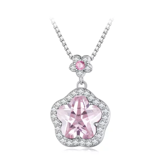 (image pour) Collier de style Pandora avec petite fleur - BSN329