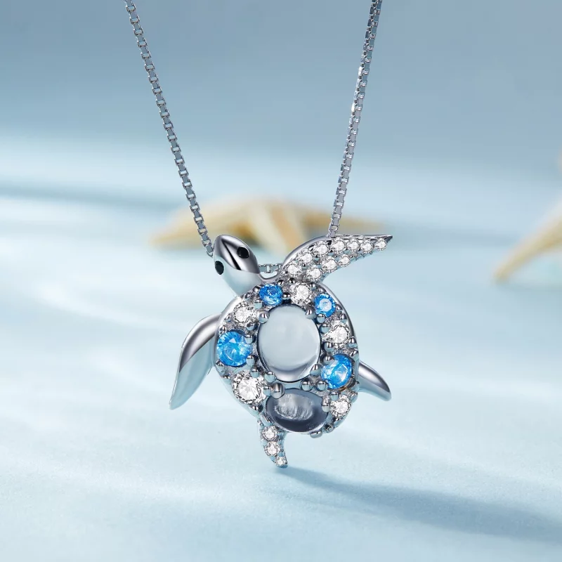 (image pour) Collier de style Pandora avec une tortue de mer - BSN331 - Afficher 3