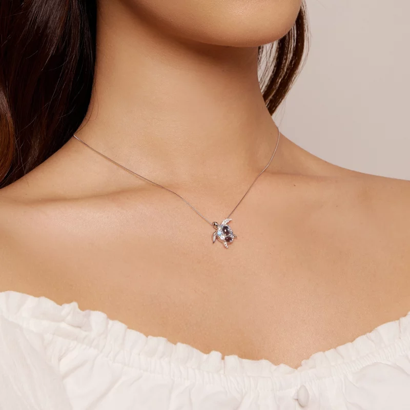 (image pour) Collier de style Pandora avec une tortue de mer - BSN331 - Afficher 6