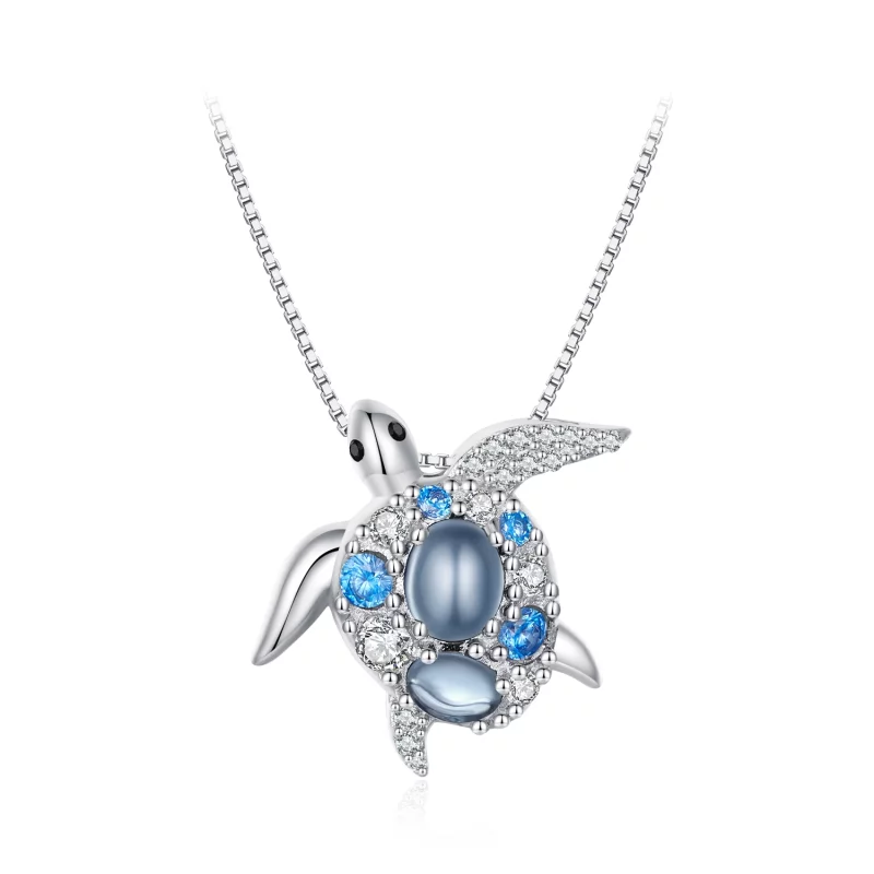 (image pour) Collier de style Pandora avec une tortue de mer - BSN331