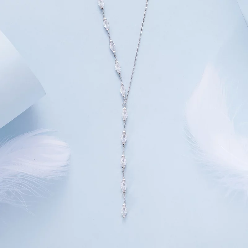 (image pour) Collier en chaîne de style Pandora en forme de Y - BSN330 - Afficher 3
