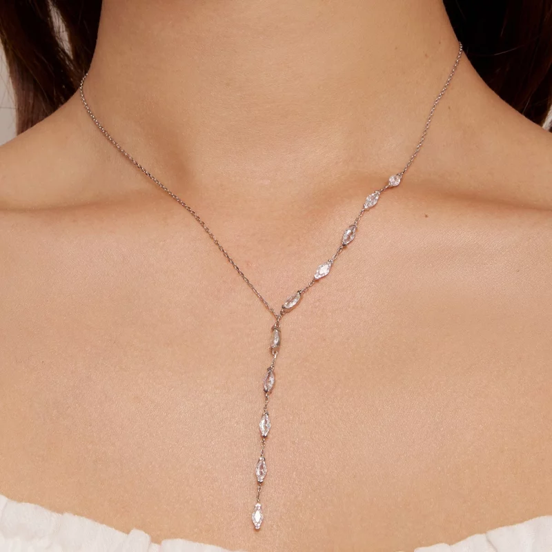 (image pour) Collier en chaîne de style Pandora en forme de Y - BSN330 - Afficher 7