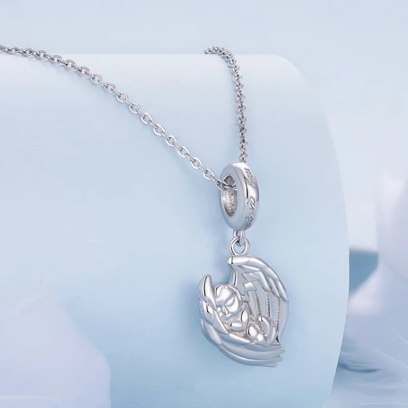 (image pour) Pendentif Charme Bébé Ange de style Pandora - BSC851 - Afficher 2