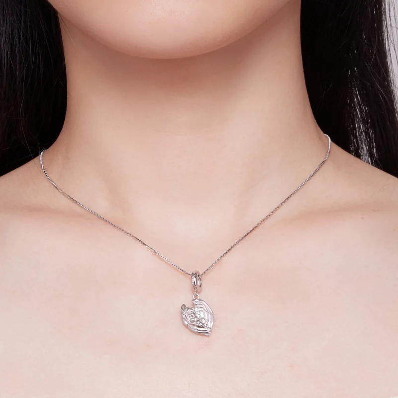(image pour) Pendentif Charme Bébé Ange de style Pandora - BSC851 - Afficher 6