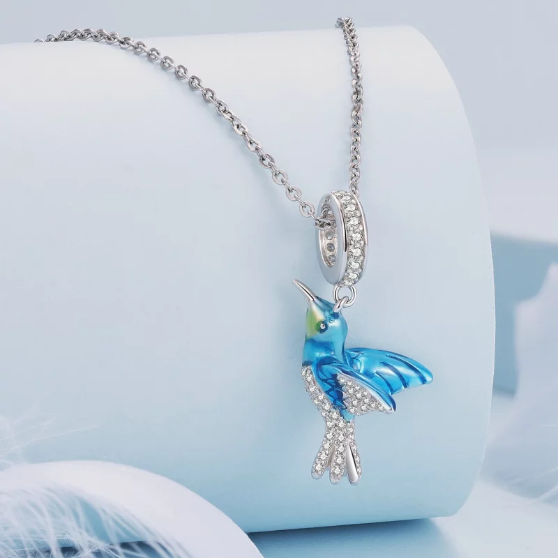 (image pour) Pendentif Charme Délicat Style Pandora avec Martin-pêcheur - BSC858 - Afficher 2
