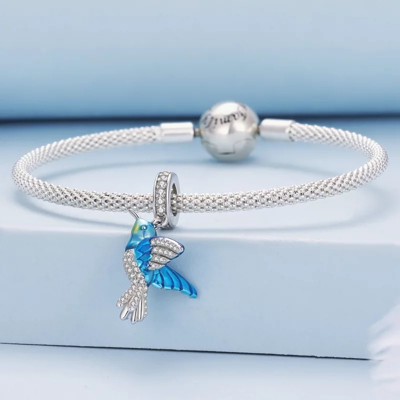 (image pour) Pendentif Charme Délicat Style Pandora avec Martin-pêcheur - BSC858 - Afficher 3