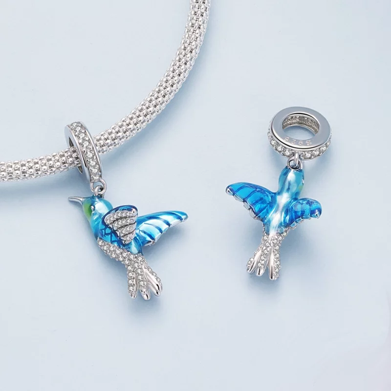 (image pour) Pendentif Charme Délicat Style Pandora avec Martin-pêcheur - BSC858 - Afficher 4
