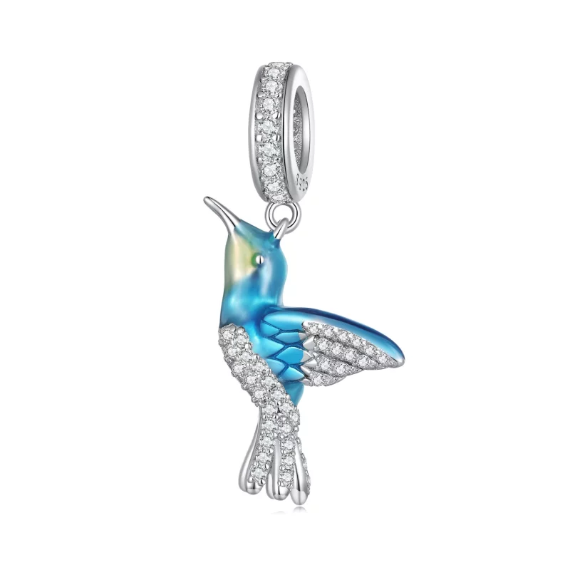 (image pour) Pendentif Charme Délicat Style Pandora avec Martin-pêcheur - BSC858