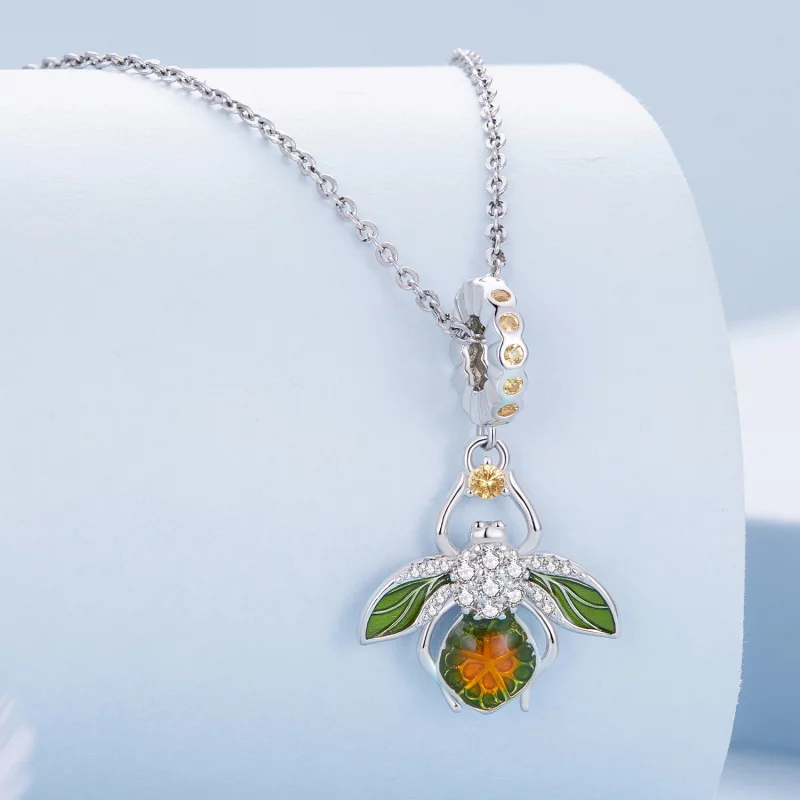 (image pour) Pendentif Charme en forme de citron et abeille de style Pandora - BSC882 - Afficher 2