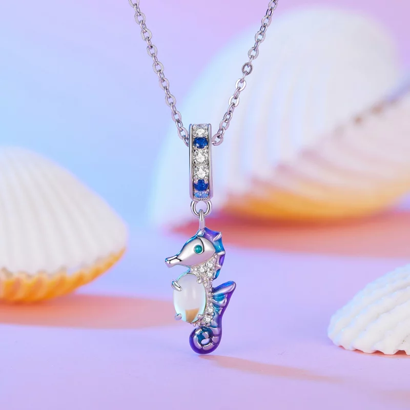 (image pour) Pendentif Charme Exquis Style Pandora en forme de Hippocampe - BSC850 - Afficher 2