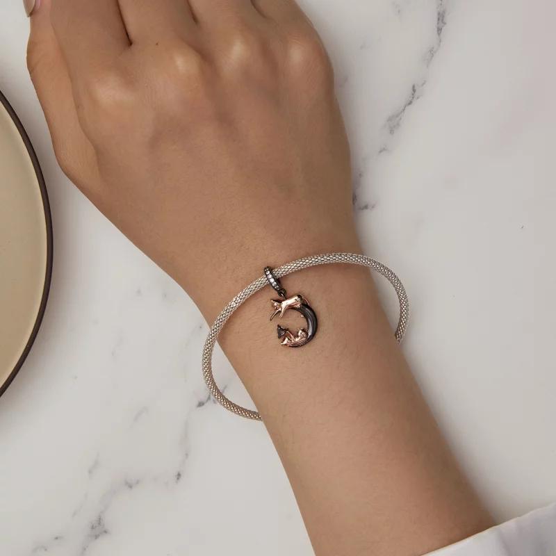(image pour) Pendentif Charme Jouant avec des Chats de Style Pandora - SCC2518 - Afficher 5