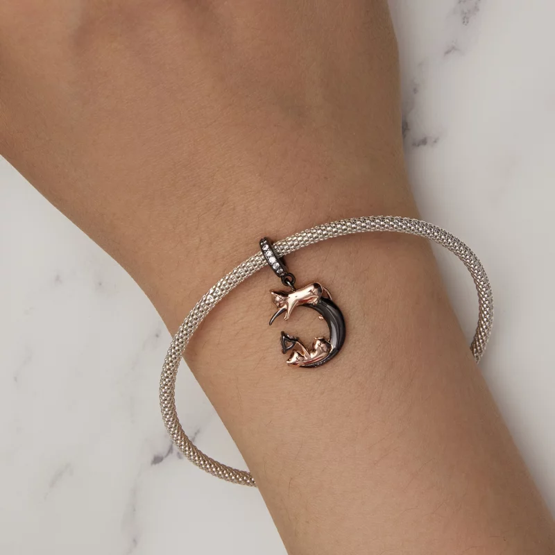 (image pour) Pendentif Charme Jouant avec des Chats de Style Pandora - SCC2518 - Afficher 6