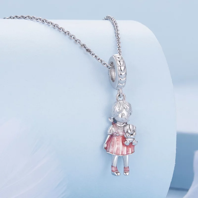 (image pour) Pendentif Charme Petite Fille de Style Pandora - BSC878 - Afficher 2